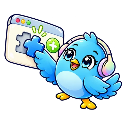 PikuZen bird installing a browser extension